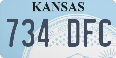 KS license plate 734DFC