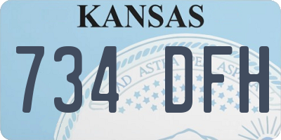 KS license plate 734DFH