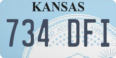 KS license plate 734DFI