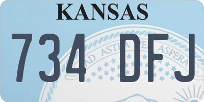 KS license plate 734DFJ