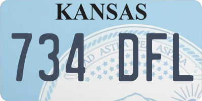 KS license plate 734DFL