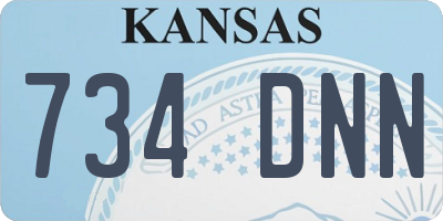 KS license plate 734DNN