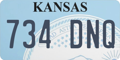KS license plate 734DNQ
