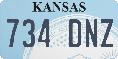 KS license plate 734DNZ