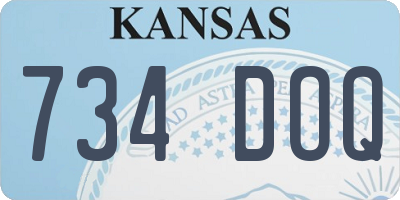KS license plate 734DOQ