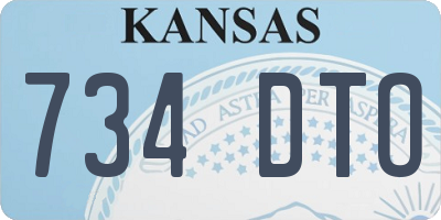KS license plate 734DTO