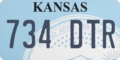KS license plate 734DTR