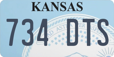 KS license plate 734DTS