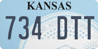 KS license plate 734DTT