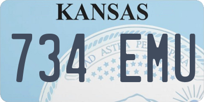 KS license plate 734EMU