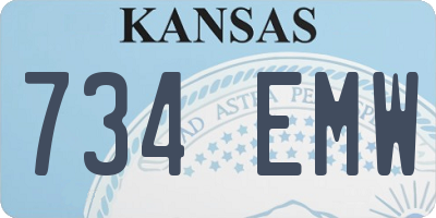 KS license plate 734EMW