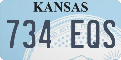 KS license plate 734EQS