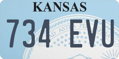 KS license plate 734EVU