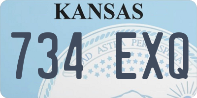 KS license plate 734EXQ
