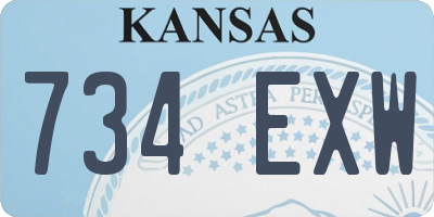KS license plate 734EXW