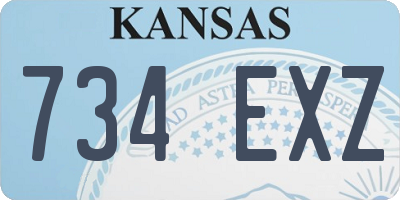 KS license plate 734EXZ