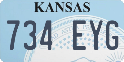 KS license plate 734EYG