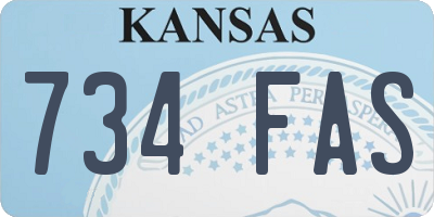 KS license plate 734FAS