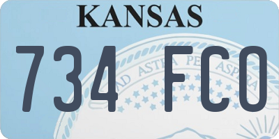 KS license plate 734FCO