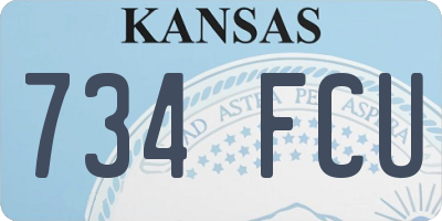 KS license plate 734FCU