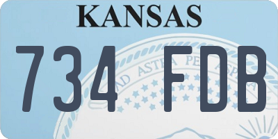 KS license plate 734FDB