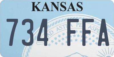 KS license plate 734FFA