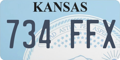KS license plate 734FFX