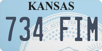KS license plate 734FIM