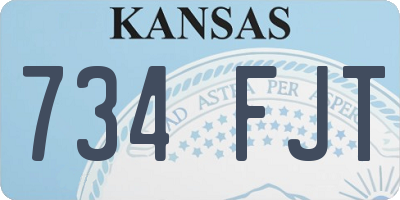KS license plate 734FJT