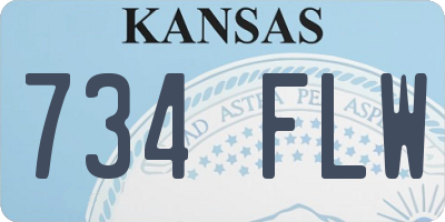 KS license plate 734FLW