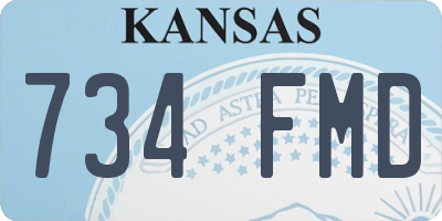 KS license plate 734FMD