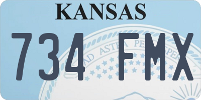 KS license plate 734FMX
