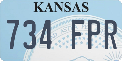 KS license plate 734FPR