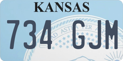KS license plate 734GJM