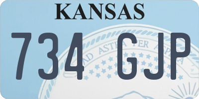 KS license plate 734GJP