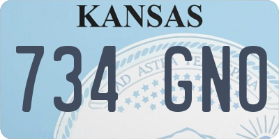KS license plate 734GNO