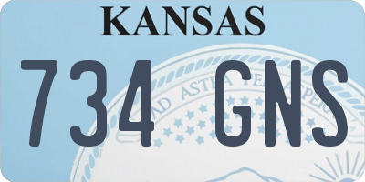 KS license plate 734GNS