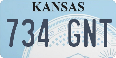 KS license plate 734GNT