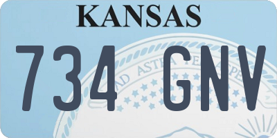KS license plate 734GNV