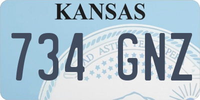KS license plate 734GNZ