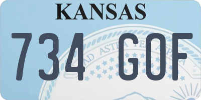 KS license plate 734GOF