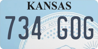 KS license plate 734GOG