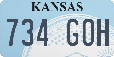 KS license plate 734GOH