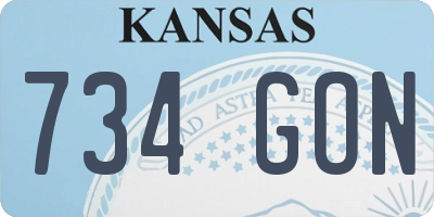 KS license plate 734GON