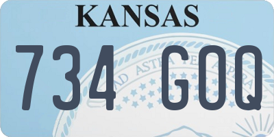 KS license plate 734GOQ