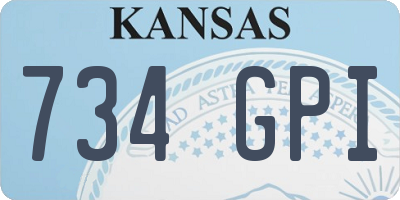 KS license plate 734GPI