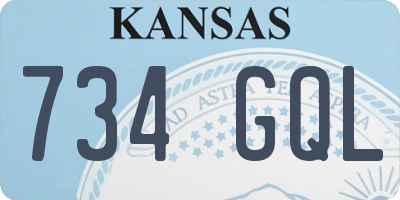 KS license plate 734GQL