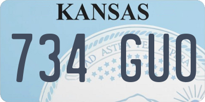 KS license plate 734GUO