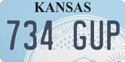 KS license plate 734GUP