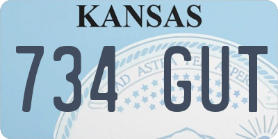 KS license plate 734GUT
